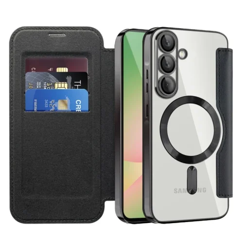 Alternative view of Θήκη Orso Flip Camera Protection Magsafe Bare Look Black Samsung Galaxy A37