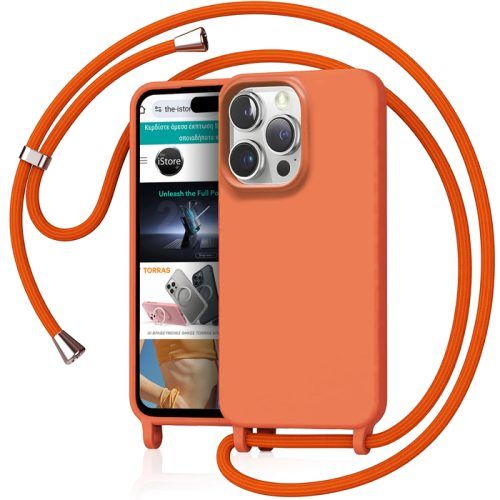 Θήκη Orso Cloud Κορδόνι Orange iPhone 16 Pro Max