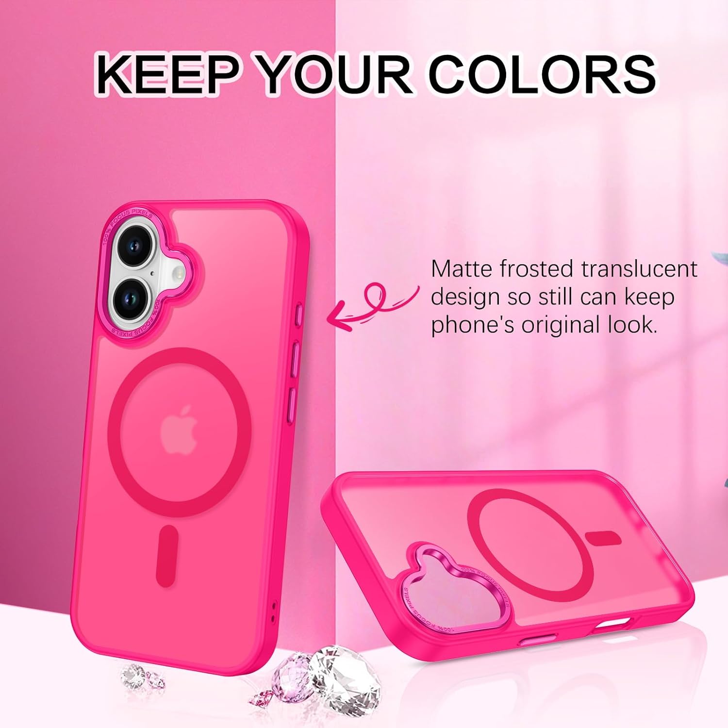 Θήκη Orso MagCase Focus Frosted Hot Pink iPhone 17 ΘΗΚΕΣ Orso Θήκη Orso MagCase Focus Frosted Hot Pink iPhone 17 - Image 2