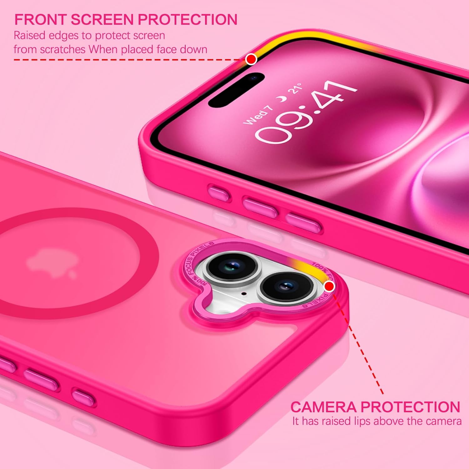 Θήκη Orso MagCase Focus Frosted Hot Pink iPhone 17 ΘΗΚΕΣ Orso Θήκη Orso MagCase Focus Frosted Hot Pink iPhone 17 - Image 5