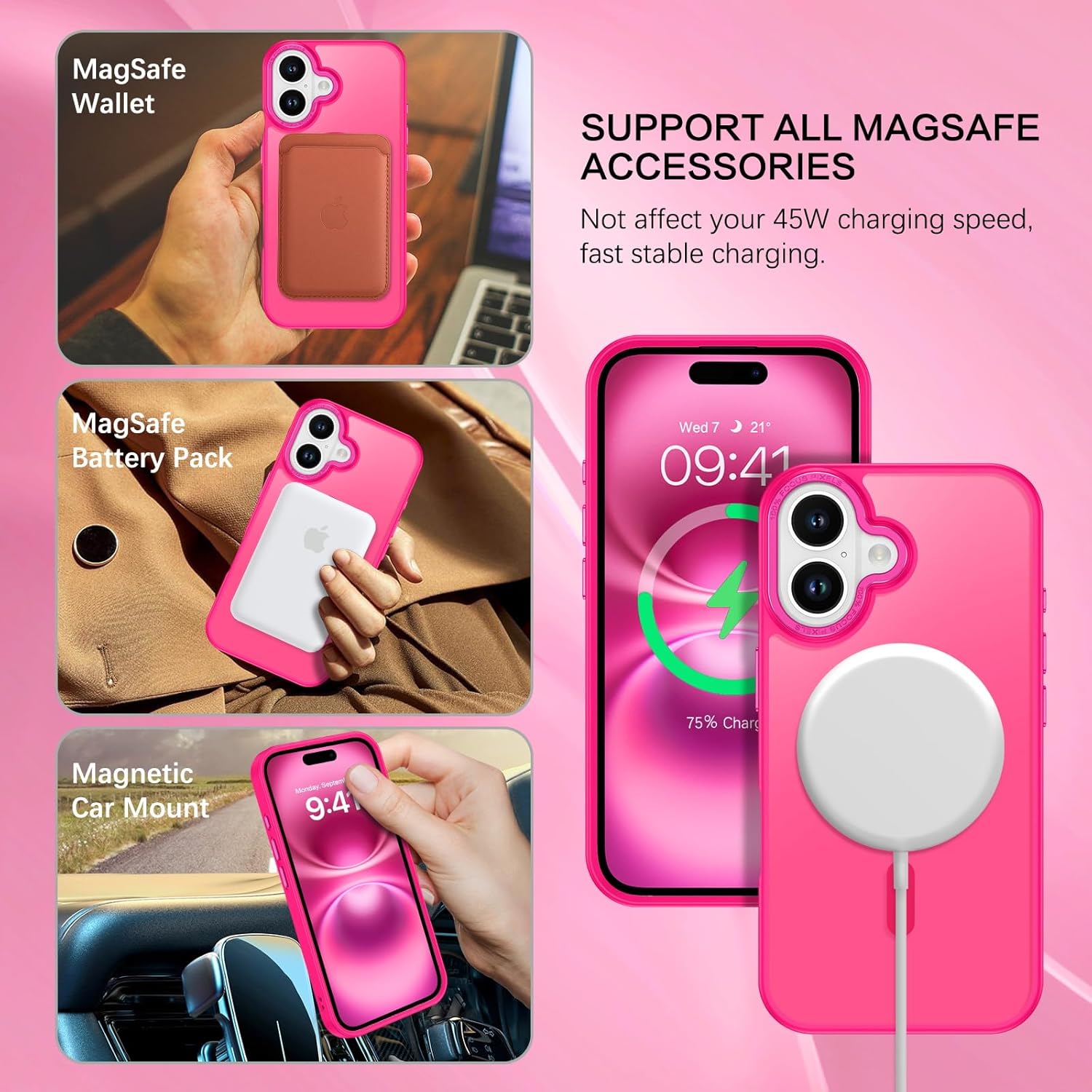 Θήκη Orso MagCase Focus Frosted Hot Pink iPhone 17 ΘΗΚΕΣ Orso Θήκη Orso MagCase Focus Frosted Hot Pink iPhone 17 - Image 4