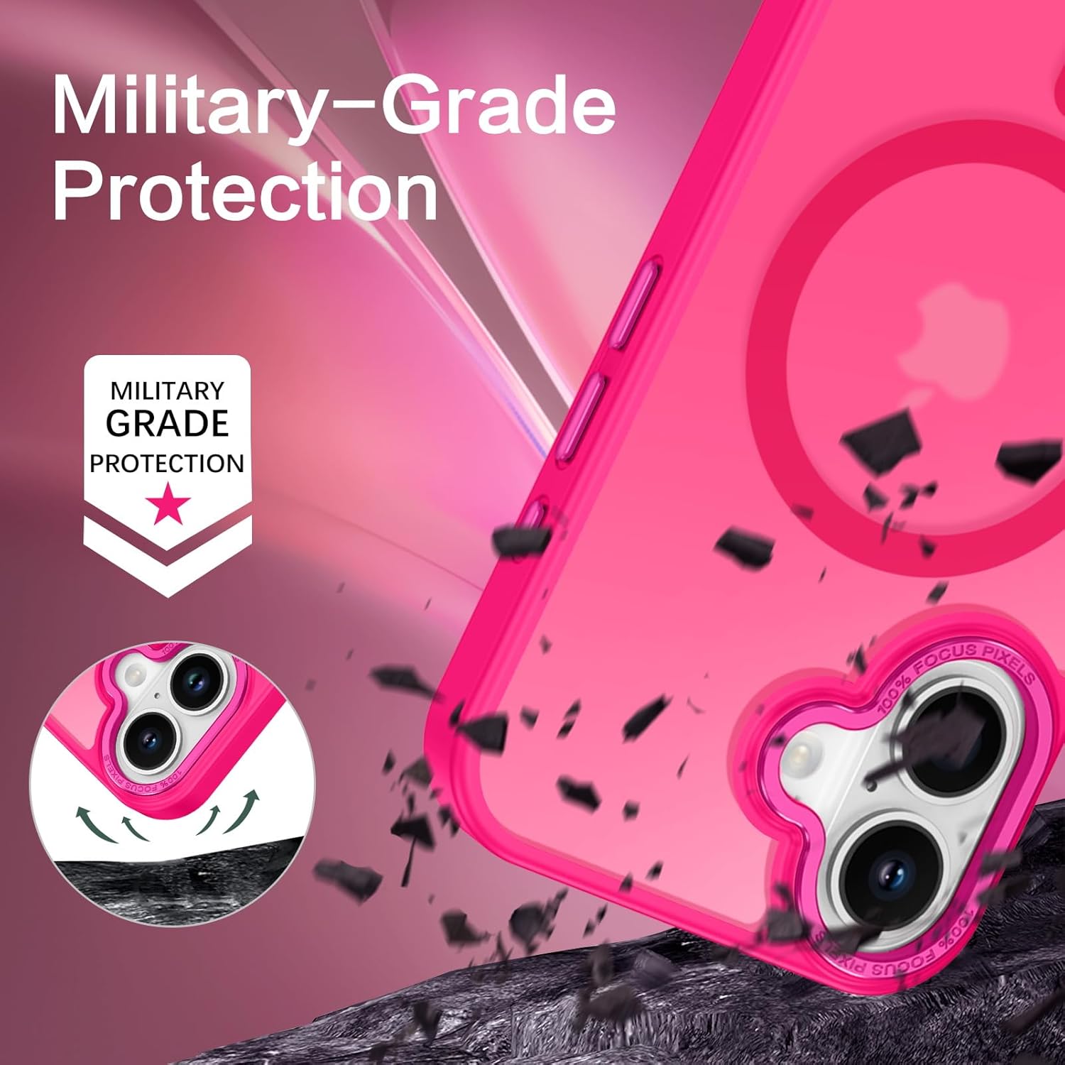 Θήκη Orso MagCase Focus Frosted Hot Pink iPhone 17 ΘΗΚΕΣ Orso Θήκη Orso MagCase Focus Frosted Hot Pink iPhone 17 - Image 3
