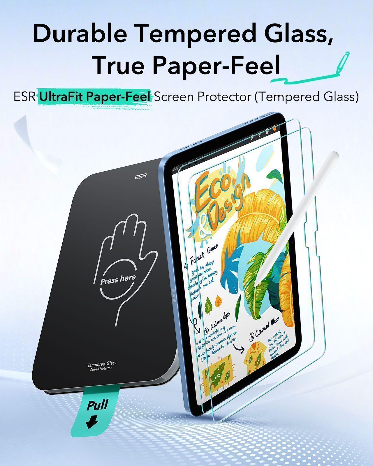 (2 Pack) ESR UltraFit Paper-Feel Tempered Glass iPad Air 11 ΠΡΟΣΤΑΣΙΑ ΟΘΟΝΗΣ ESR (2 Pack) ESR UltraFit Paper-Feel Tempered Glass iPad Air 11 - Image 7
