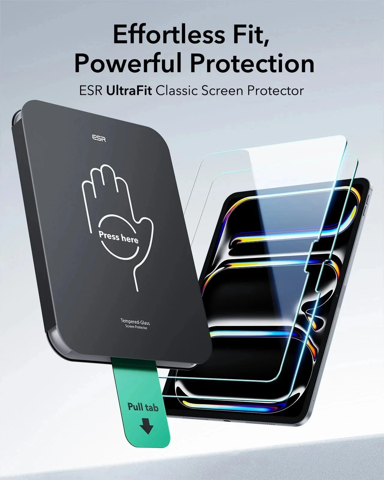ESR UltraFit Classic Tempered Glass iPad Pro 11 2024/2025 (2-Pack) ΠΡΟΣΤΑΣΙΑ ΟΘΟΝΗΣ ESR ESR UltraFit Classic Tempered Glass iPad Pro 11 2024/2025 (2-Pack) - Image 2