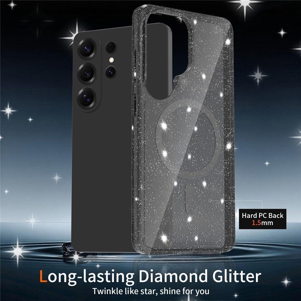 Θήκη Orso Glitter Powder Magsafe Clear Black Samsung Galaxy S26 Ultra ΘΗΚΕΣ Orso Θήκη Orso Glitter Powder Magsafe Clear Black Samsung Galaxy S26 Ultra - Image 2