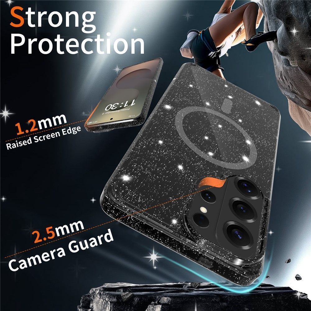 Θήκη Orso Glitter Powder Magsafe Clear Black Samsung Galaxy S26 Ultra ΘΗΚΕΣ Orso Θήκη Orso Glitter Powder Magsafe Clear Black Samsung Galaxy S26 Ultra - Image 4