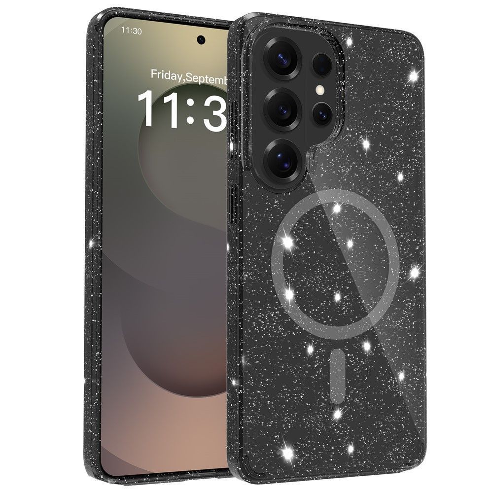 Θήκη Orso Glitter Powder Magsafe Clear Black Samsung Galaxy S26 Ultra ΘΗΚΕΣ Orso Θήκη Orso Glitter Powder Magsafe Clear Black Samsung Galaxy S26 Ultra