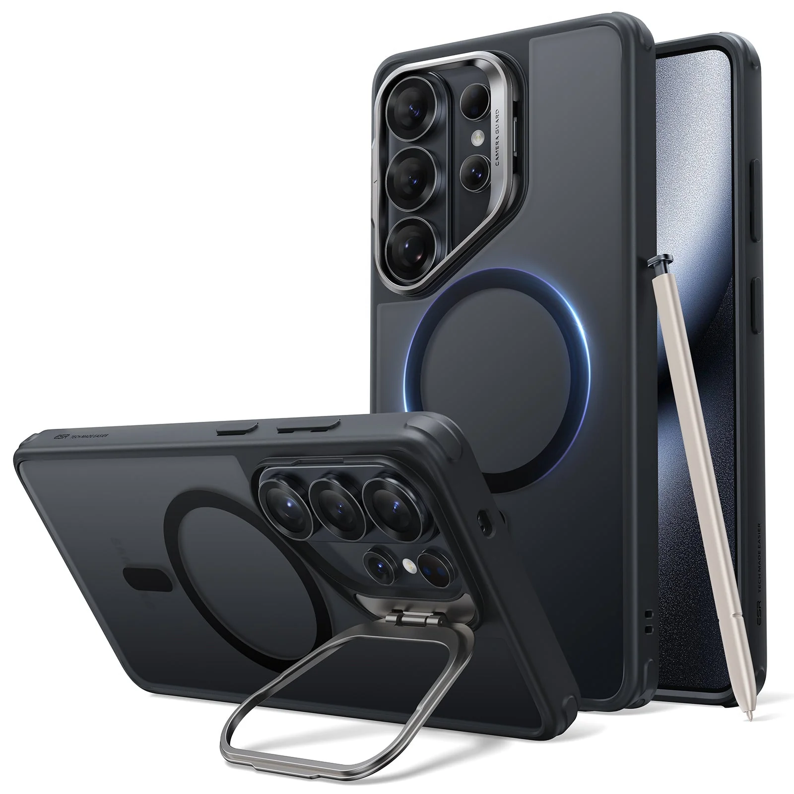 Θήκη ESR Classic Hybrid with Stash Stand HaloLock MagSafe Frosted Black Samsung Galaxy S26 Ultra ΘΗΚΕΣ ESR Θήκη ESR Classic Hybrid with Stash Stand HaloLock MagSafe Frosted Black Samsung Galaxy S26 Ultra