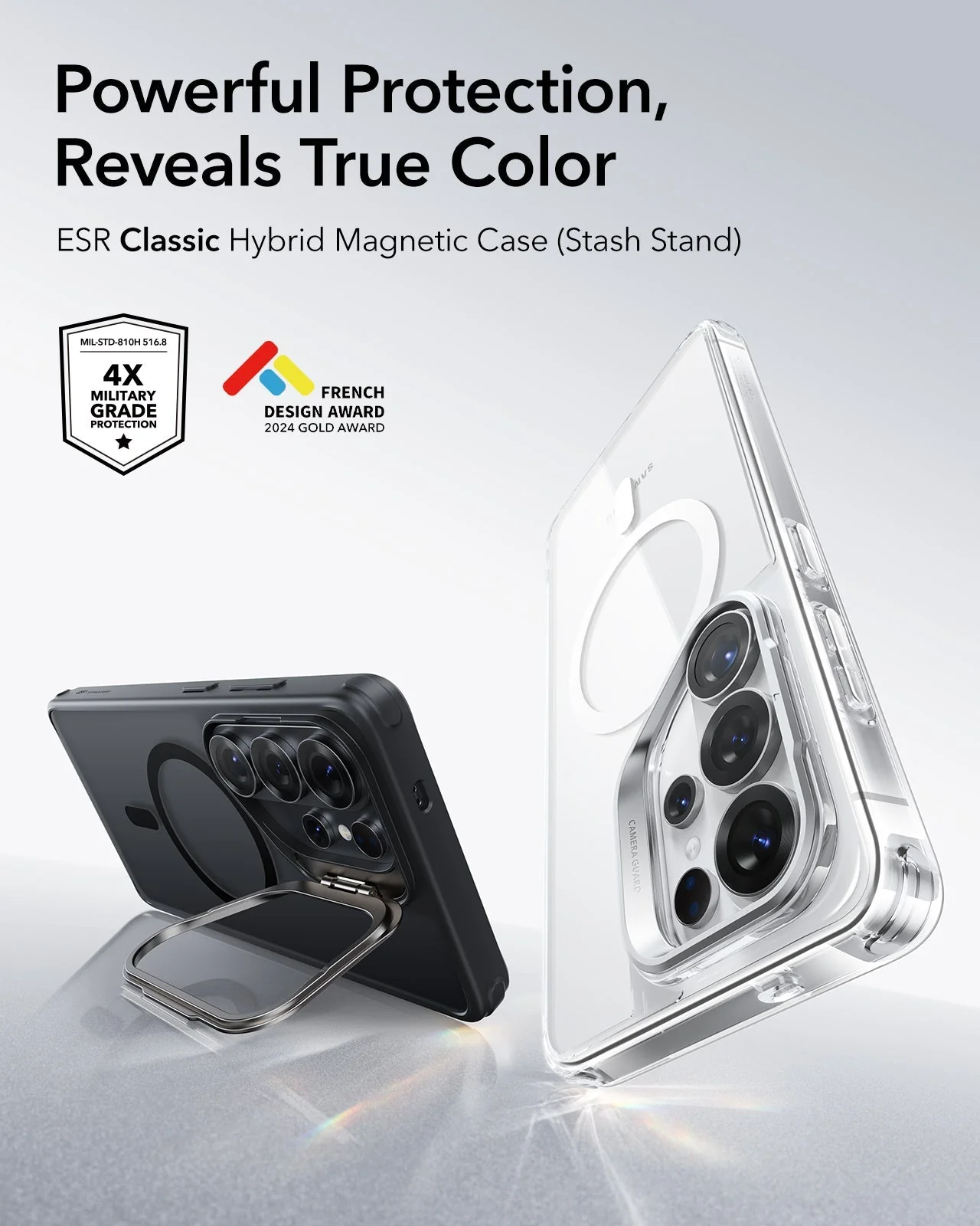 Θήκη ESR Classic Hybrid with Stash Stand HaloLock MagSafe Frosted Black Samsung Galaxy S26 Ultra ΘΗΚΕΣ ESR Θήκη ESR Classic Hybrid with Stash Stand HaloLock MagSafe Frosted Black Samsung Galaxy S26 Ultra - Image 8