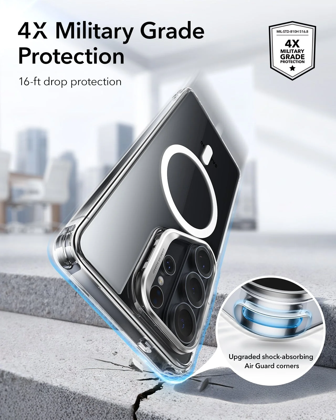 Θήκη ESR Classic Hybrid with Stash Stand HaloLock MagSafe Clear Samsung Galaxy S26 Ultra ΘΗΚΕΣ ESR Θήκη ESR Classic Hybrid with Stash Stand HaloLock MagSafe Clear Samsung Galaxy S26 Ultra - Image 3