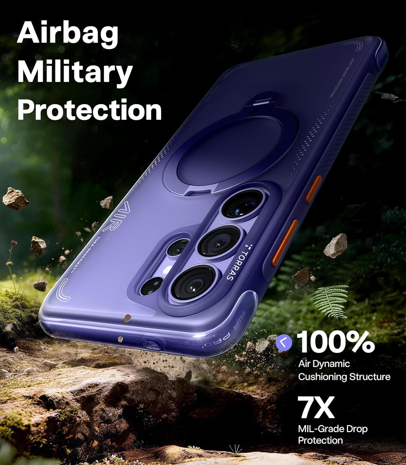 Θήκη Torras Ostand Q3 Air MagSafe Kickstand Dark Purple Samsung Galaxy S26 Ultra ΘΗΚΕΣ TORRAS Θήκη Torras Ostand Q3 Air MagSafe Kickstand Dark Purple Samsung Galaxy S26 Ultra - Image 4
