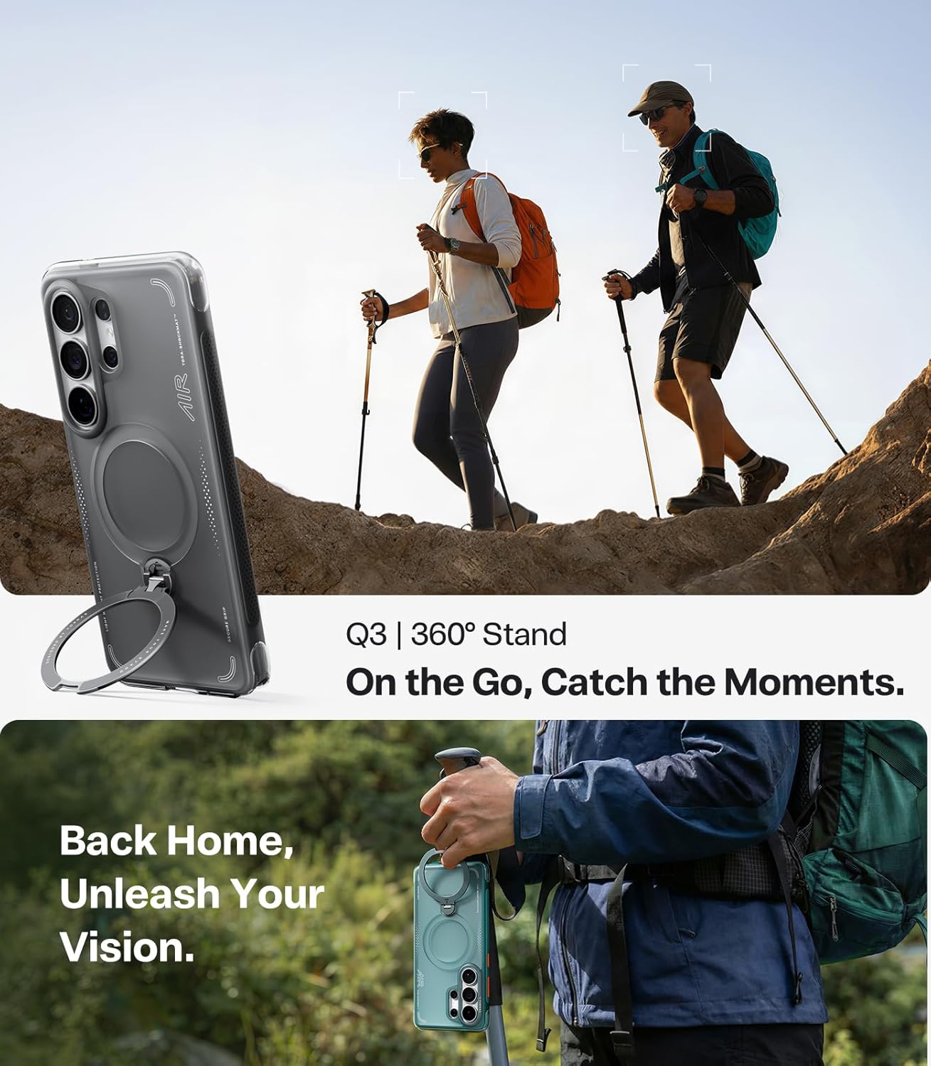 Θήκη Torras Ostand Q3 Air MagSafe Kickstand Shadow Black Samsung Galaxy S26 Ultra ΘΗΚΕΣ TORRAS Θήκη Torras Ostand Q3 Air MagSafe Kickstand Shadow Black Samsung Galaxy S26 Ultra - Image 4