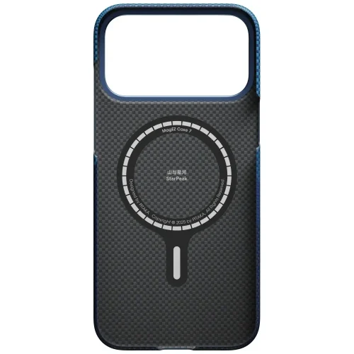 Alternative view of Θήκη Pitaka Aramid Fiber Ultra-Slim MagSafe Black/Blue iPhone 17 Pro Max