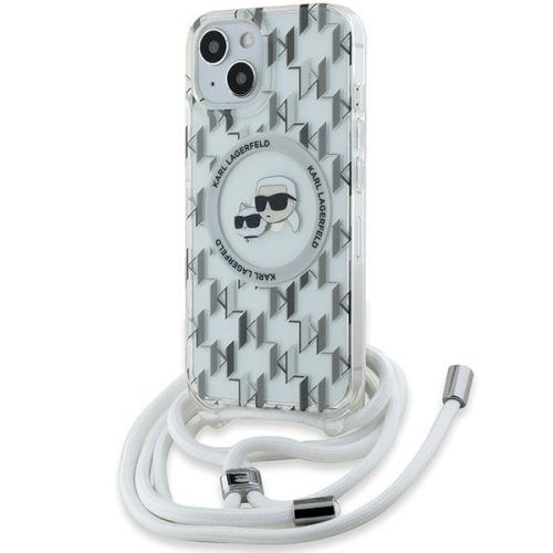 Θήκη Karl Lagerfeld IML Choupette Head Crossbody Cord Clear Magsafe iPhone 15 ΘΗΚΕΣ KARL LAGERFELD Θήκη Karl Lagerfeld IML Choupette Head Crossbody Cord Clear Magsafe iPhone 15