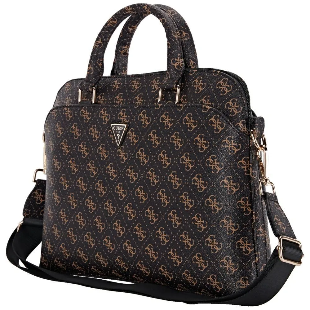Τσάντα Guess 4G Triangle Logo Eco-Leather 15″ Black/Brown (GUCB15PG4TGNK) GADGETS Guess Τσάντα Guess 4G Triangle Logo Eco-Leather 15″ Black/Brown (GUCB15PG4TGNK)