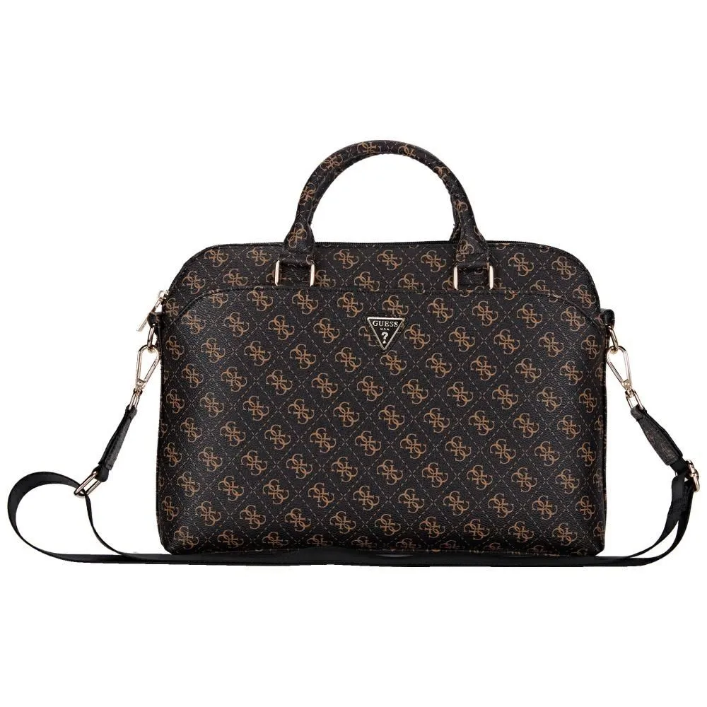 Τσάντα Guess 4G Triangle Logo Eco-Leather 15″ Black/Brown (GUCB15PG4TGNK) GADGETS Guess Τσάντα Guess 4G Triangle Logo Eco-Leather 15″ Black/Brown (GUCB15PG4TGNK) - Image 2