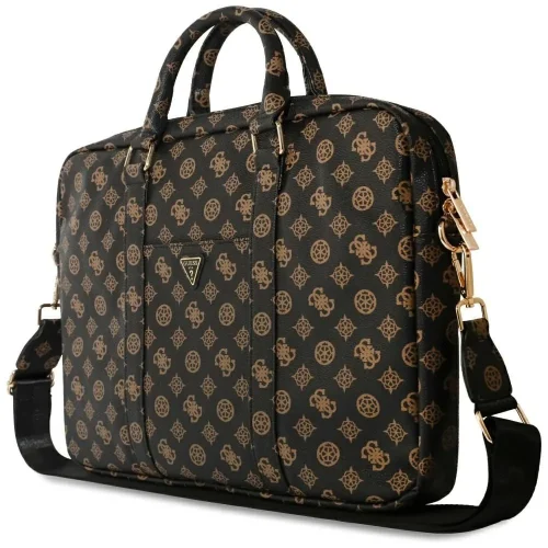 Τσάντα Guess Peony Triangle Logo Eco-Leather 16″ Black (GUCB16PGPOSGNK)