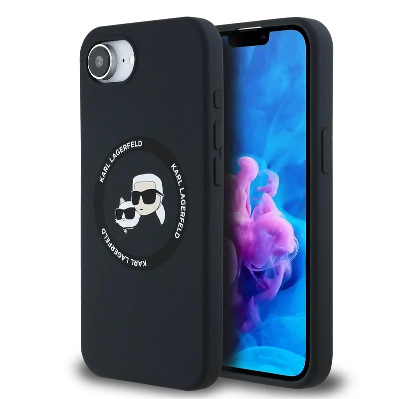 Θήκη Karl Lagerfeld Liquid Silicone Karl&Choupette Ring MagSafe Black iPhone 16e/17e ΘΗΚΕΣ KARL LAGERFELD Θήκη Karl Lagerfeld Liquid Silicone Karl&Choupette Ring MagSafe Black iPhone 16e/17e