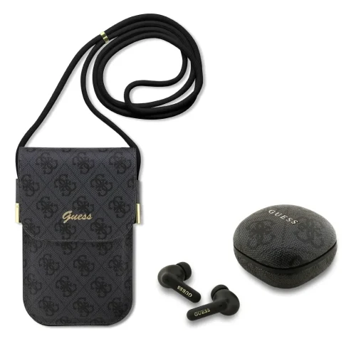 Guess Wireless Earbuds TWS and Crossbody Bag Black