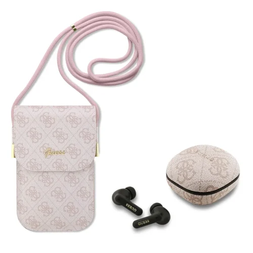 Guess Wireless Earbuds TWS and Crossbody Bag Pink