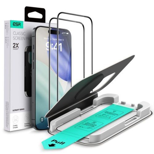 ESR UltraFit Classic Tempered Glass iPhone 17/16 Pro (2-Pack) ΠΡΟΣΤΑΣΙΑ ΟΘΟΝΗΣ ESR ESR UltraFit Classic Tempered Glass iPhone 17/16 Pro (2-Pack)