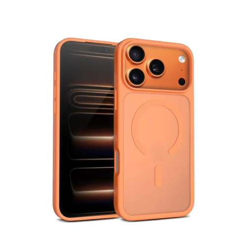 Θήκη Crong Hybrid Matte MagSafe Orange iPhone 17 Pro
