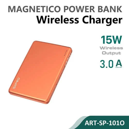 Siipro Ultra Thin Magnetic MagSafe PowerBank 5000mAh Orange
