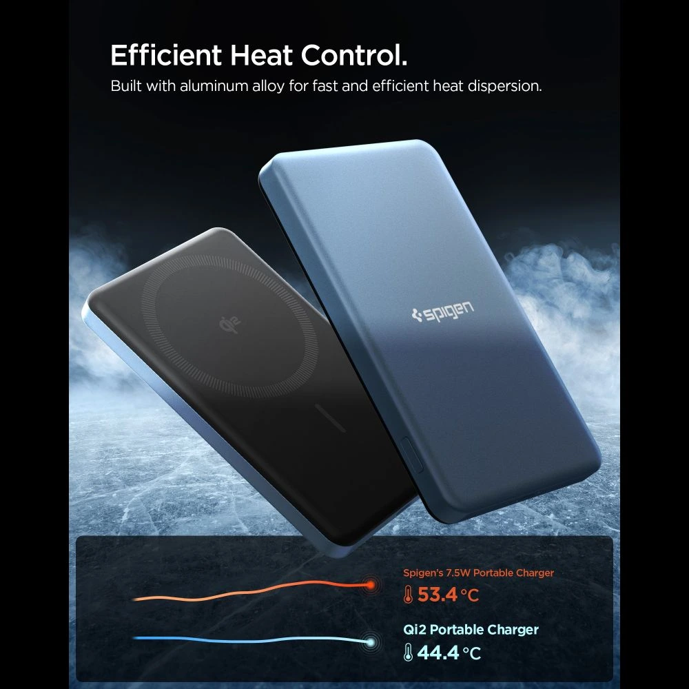 Spigen Essential MagSafe Power Bank 5000mAh 22.5W Qi2 Navy Blue POWERBANK MAGSAFE Spigen Spigen Essential MagSafe Power Bank 5000mAh 22.5W Qi2 Navy Blue - Image 3