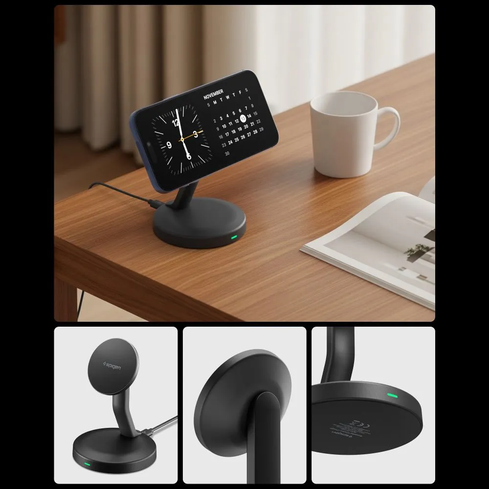 Spigen Essential Magnetic MagSafe Wireless Charger 15W Black (EF151MS) ΑΞΕΣΟΥΑΡ MAGSAFE Spigen Spigen Essential Magnetic MagSafe Wireless Charger 15W Black (EF151MS) - Image 3
