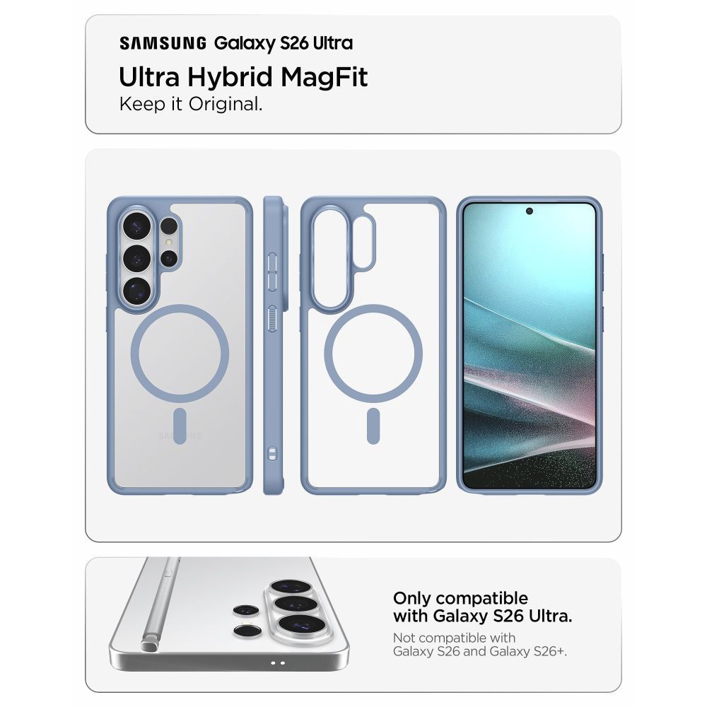 Θήκη Spigen Ultra Hybrid Mag Clear Light Blue Samsung Galaxy S26 Ultra ΘΗΚΕΣ Spigen Θήκη Spigen Ultra Hybrid Mag Clear Light Blue Samsung Galaxy S26 Ultra - Image 7