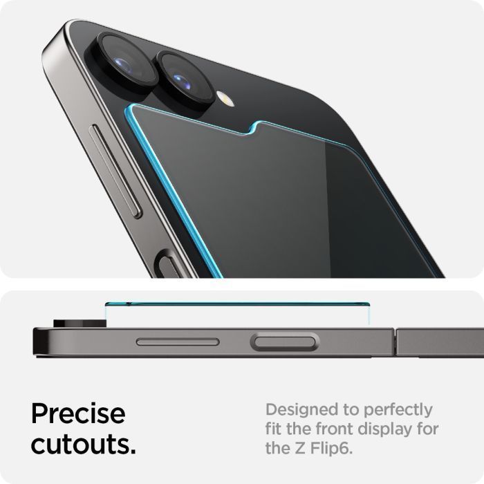 Spigen GLAS.tR EZ Fit HD Tempered Glass Samsung Galaxy Z Flip 5/6/7 FE (2-Pack) ΠΡΟΣΤΑΣΙΑ ΟΘΟΝΗΣ Spigen Spigen GLAS.tR EZ Fit HD Tempered Glass Samsung Galaxy Z Flip 5/6/7 FE (2-Pack) - Image 3