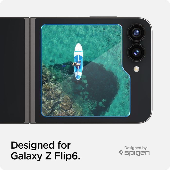 Spigen GLAS.tR EZ Fit HD Tempered Glass Samsung Galaxy Z Flip 5/6/7 FE (2-Pack) ΠΡΟΣΤΑΣΙΑ ΟΘΟΝΗΣ Spigen Spigen GLAS.tR EZ Fit HD Tempered Glass Samsung Galaxy Z Flip 5/6/7 FE (2-Pack) - Image 6