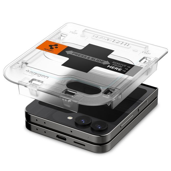 Spigen GLAS.tR EZ Fit HD Tempered Glass Samsung Galaxy Z Flip 5/6/7 FE (2-Pack) ΠΡΟΣΤΑΣΙΑ ΟΘΟΝΗΣ Spigen Spigen GLAS.tR EZ Fit HD Tempered Glass Samsung Galaxy Z Flip 5/6/7 FE (2-Pack) - Image 13
