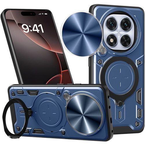 Θήκη Shockproof Ringstand Slide Camera Blue Xiaomi Redmi Note 14 Pro 5G