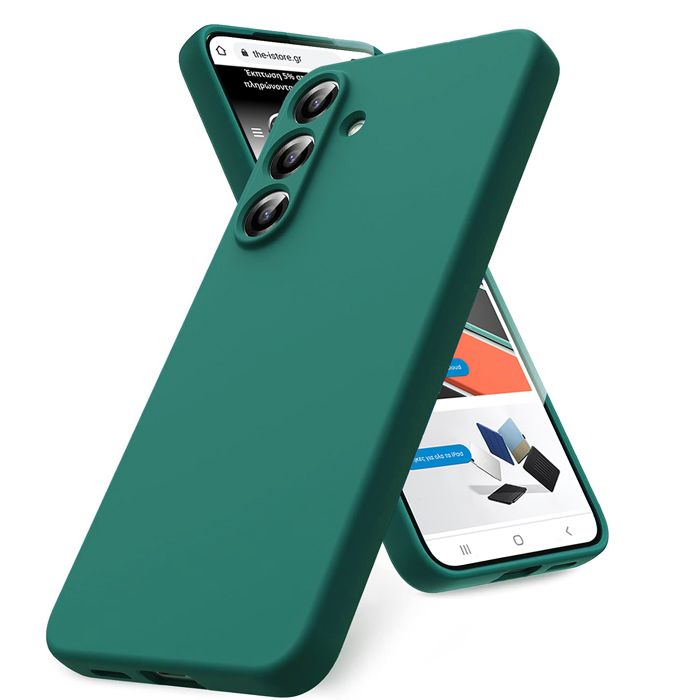 Θήκη Orso Rubber Silk Jungle Green Samsung Galaxy A37 ΘΗΚΕΣ Orso Θήκη Orso Rubber Silk Jungle Green Samsung Galaxy A37
