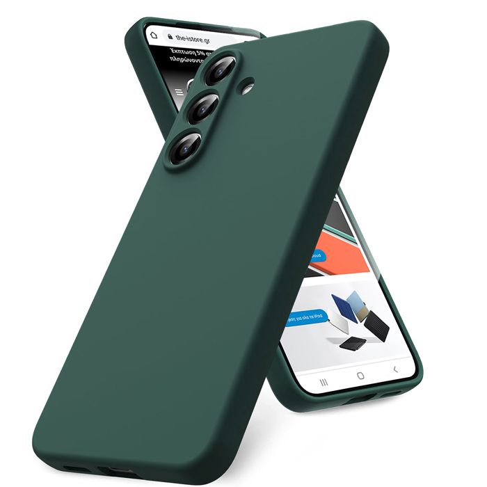 Θήκη Orso Rubber Silk Forest Green Samsung Galaxy A57 ΘΗΚΕΣ Orso Θήκη Orso Rubber Silk Forest Green Samsung Galaxy A57