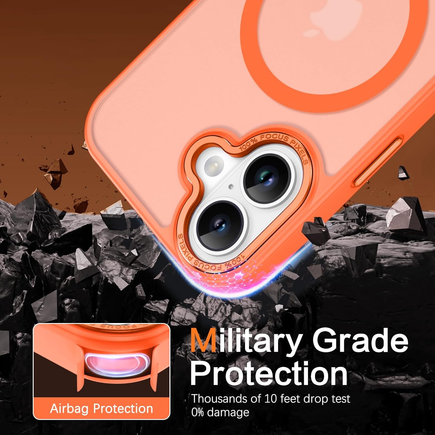 Θήκη Orso MagCase Focus Frosted Orange iPhone 17 ΘΗΚΕΣ Orso Θήκη Orso MagCase Focus Frosted Orange iPhone 17 - Image 3