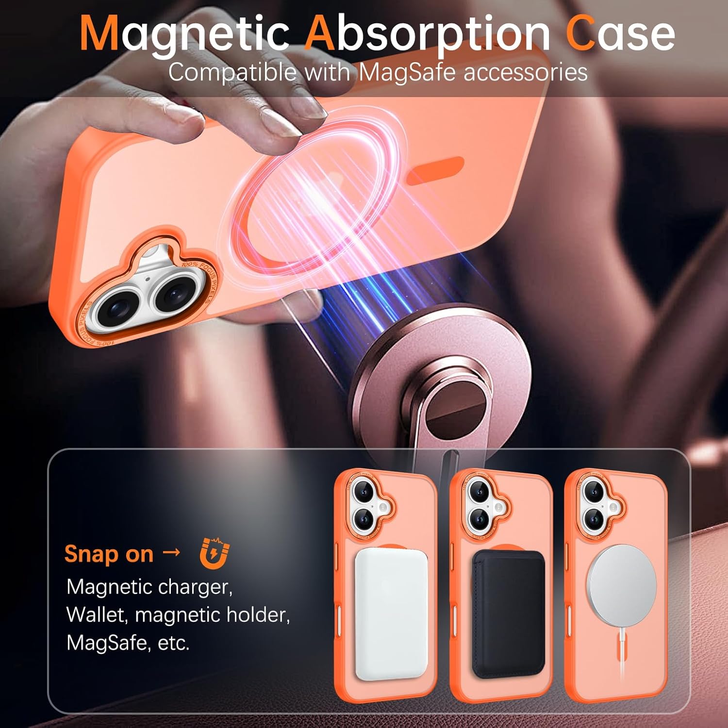 Θήκη Orso MagCase Focus Frosted Orange iPhone 17 ΘΗΚΕΣ Orso Θήκη Orso MagCase Focus Frosted Orange iPhone 17 - Image 6