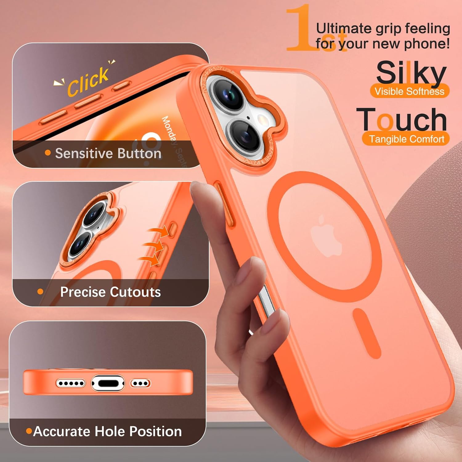 Θήκη Orso MagCase Focus Frosted Orange iPhone 17 ΘΗΚΕΣ Orso Θήκη Orso MagCase Focus Frosted Orange iPhone 17 - Image 5