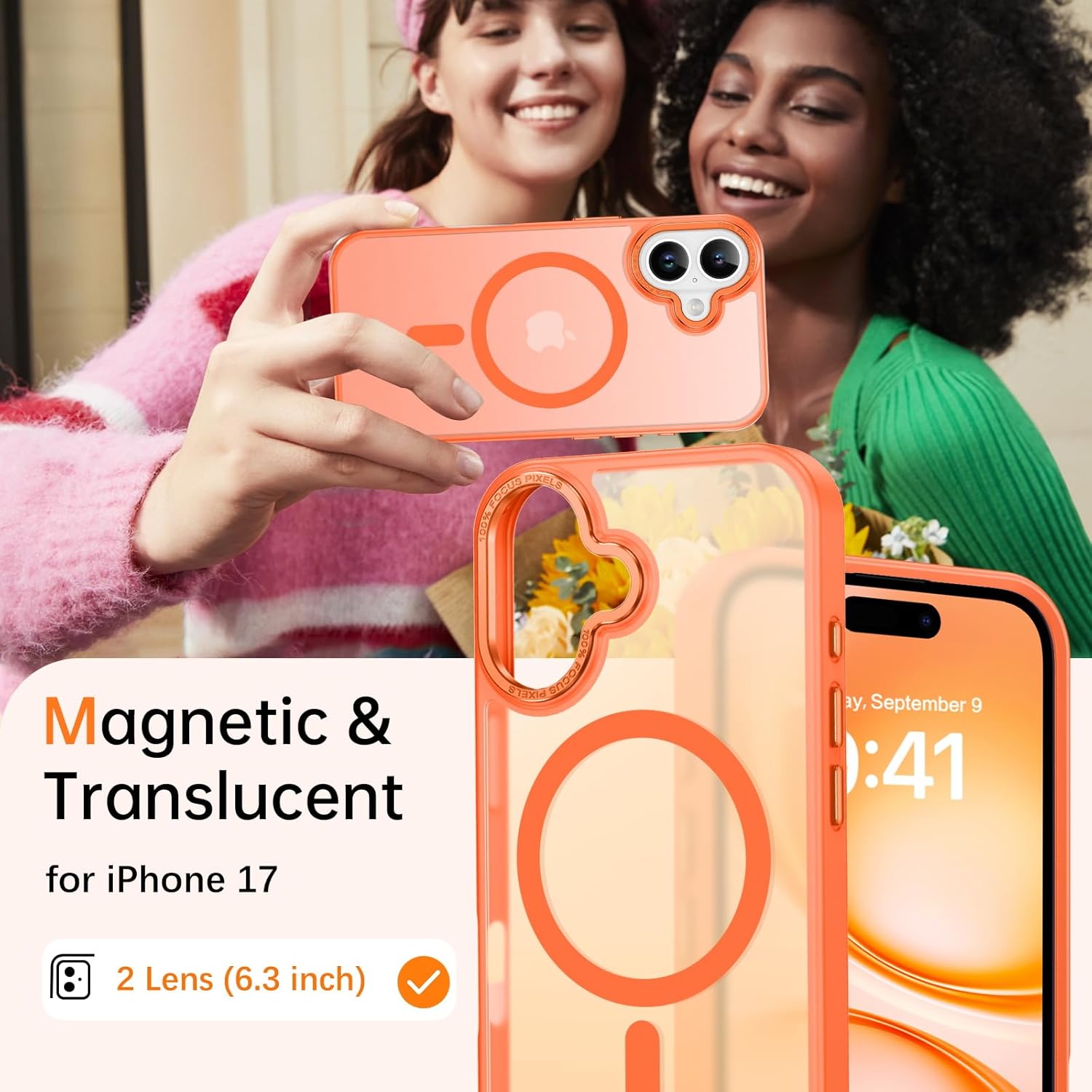 Θήκη Orso MagCase Focus Frosted Orange iPhone 17 ΘΗΚΕΣ Orso Θήκη Orso MagCase Focus Frosted Orange iPhone 17 - Image 2