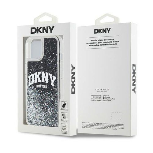 Alternative view of Θήκη DKNY Liquid Glitter Big Logo Clear Black iPhone 13/14/15