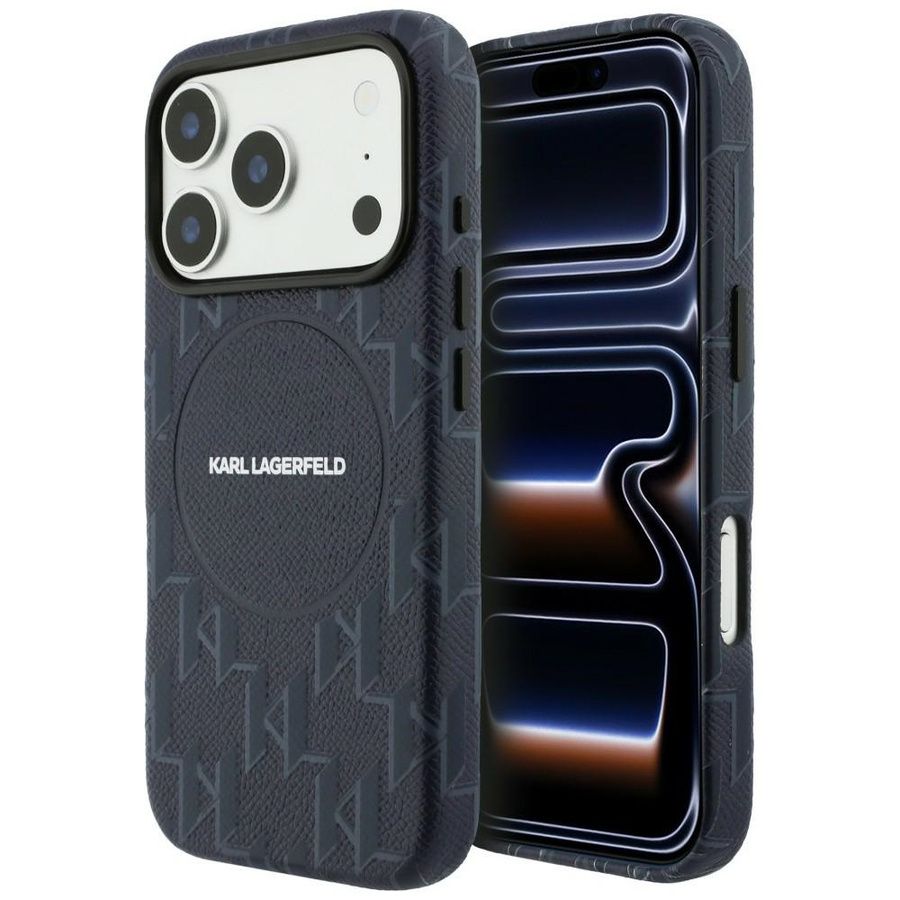Θήκη Karl Lagerfeld Monogram Logo MagSafe Blue iPhone 17 Pro ΘΗΚΕΣ KARL LAGERFELD Θήκη Karl Lagerfeld Monogram Logo MagSafe Blue iPhone 17 Pro