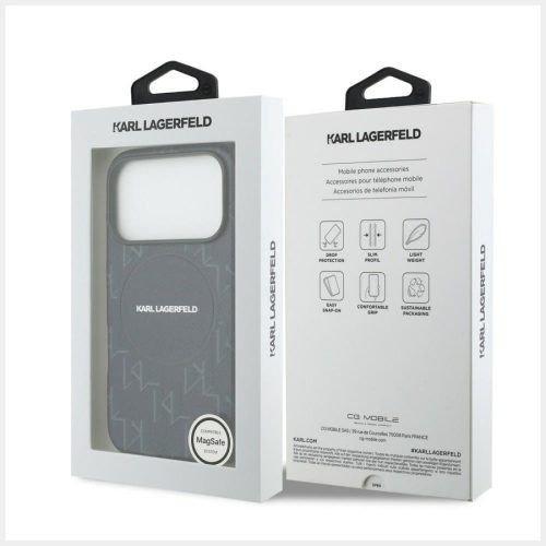 Alternative view of Θήκη Karl Lagerfeld Monogram Logo MagSafe Blue iPhone 17 Pro