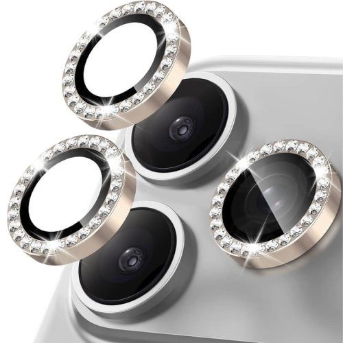 Orso Lens Camera Tempered Glass Gold Diamonds iPhone 17 Pro/17 Pro Max