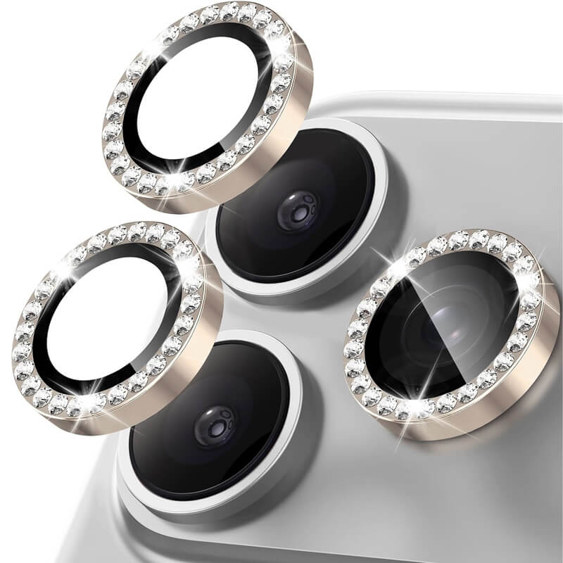 Orso Lens Camera Tempered Glass Gold Diamonds iPhone 17 Pro/17 Pro Max ΠΡΟΣΤΑΣΙΑ ΟΘΟΝΗΣ Orso Orso Lens Camera Tempered Glass Gold Diamonds iPhone 17 Pro/17 Pro Max