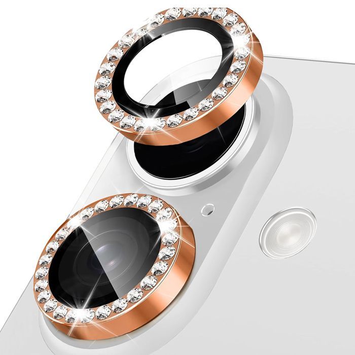 Orso Lens Camera Tempered Glass Orange Diamonds iPhone 17/16/16 Plus ΠΡΟΣΤΑΣΙΑ ΟΘΟΝΗΣ Orso Orso Lens Camera Tempered Glass Orange Diamonds iPhone 17/16/16 Plus