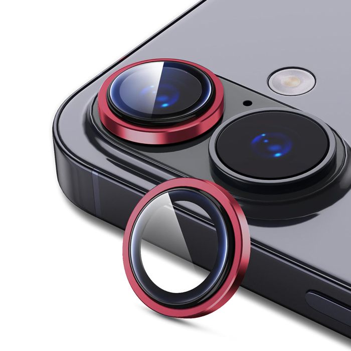 Orso Lens Camera Tempered Glass Red iPhone 17/16/16 Plus ΠΡΟΣΤΑΣΙΑ ΟΘΟΝΗΣ Orso Orso Lens Camera Tempered Glass Red iPhone 17/16/16 Plus