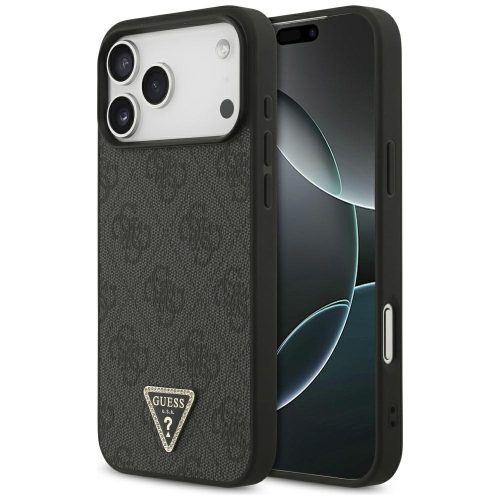 Θήκη Guess 4G Triangle Strass Magsafe Black iPhone 17 Pro Max
