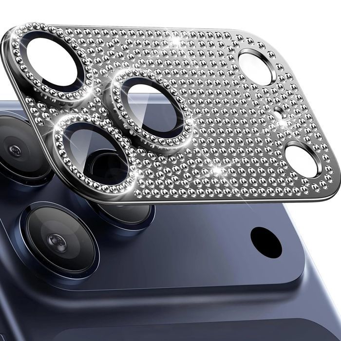 Orso Full Cover 9H Camera Protector Diamonds Black iPhone 17 Pro Max ΠΡΟΣΤΑΣΙΑ ΟΘΟΝΗΣ Orso Orso Full Cover 9H Camera Protector Diamonds Black iPhone 17 Pro Max