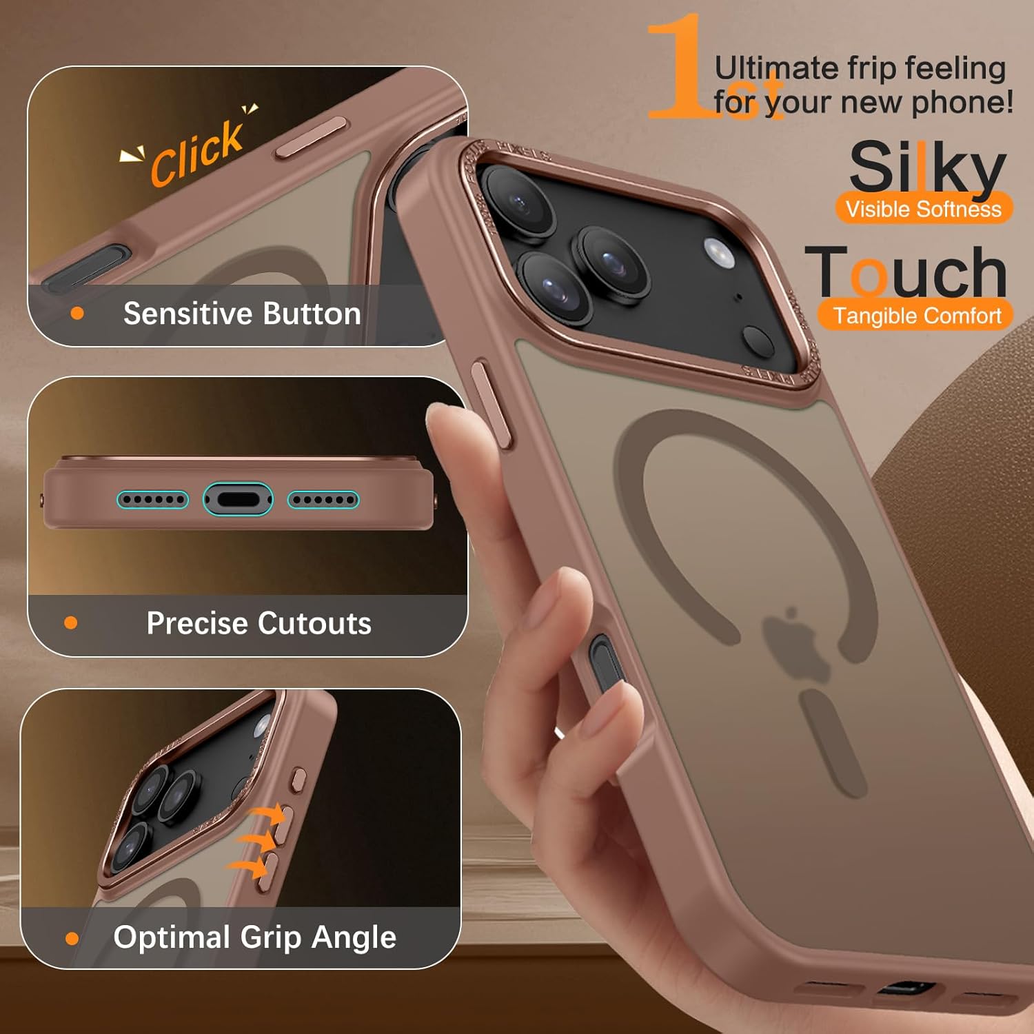 Θήκη Orso MagCase Focus Frosted Brown iPhone 17 Pro Max ΘΗΚΕΣ Orso Θήκη Orso MagCase Focus Frosted Brown iPhone 17 Pro Max - Image 2